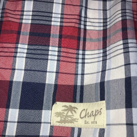 Chaps Red & Blue Plaid Lined Swimsuit Size XXL - Picture 8 of 8
